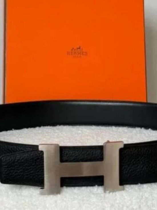 Hermès Black Reversible Belt 95cm - New with Box main image 7